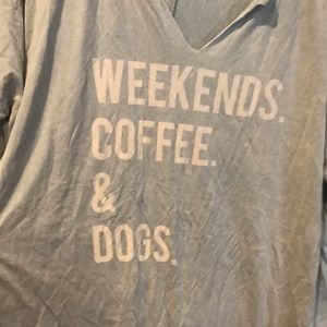 weekends, coffee and dogs super soft tee